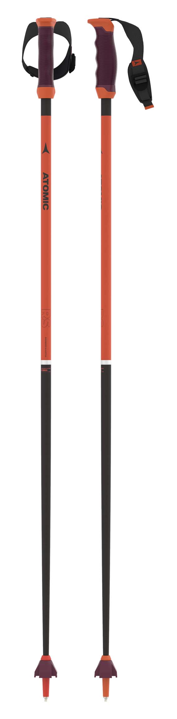 Atomic 2023 Redster RS SL SQS Blk/Red Ski Poles NEW !! 120,125,130cm