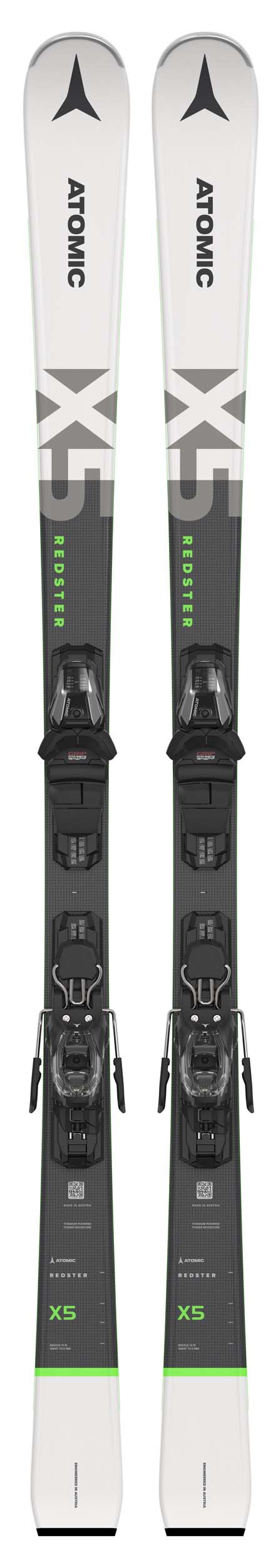 Atomic 2023 Redster X5 Grey Skis w/M10 GW Bindings NEW !! 161,168,175cm