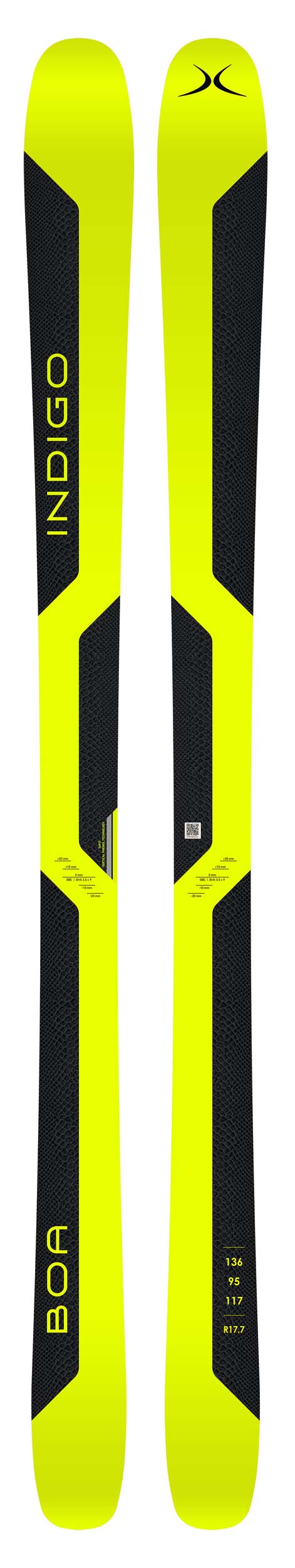 Indigo-Bogner Boa VP2 Skis (Without Bindings / Flat)  NEW !! 170,177,184cm