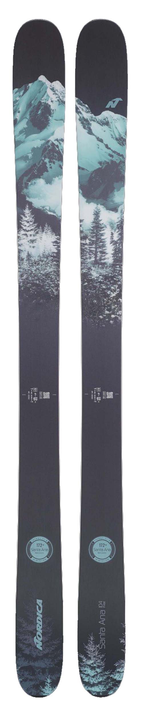 Nordica 2022 Santa Ana Free 104 Skis (Without Bindings / Flat) NEW !!  165cm